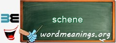 WordMeaning blackboard for schene
